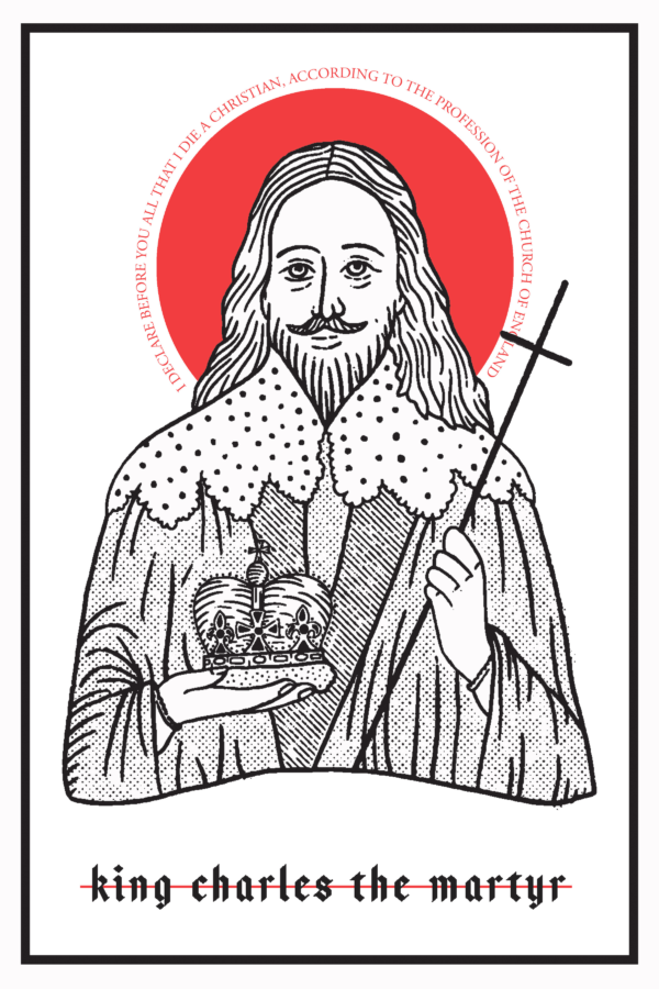 King Charles the Martyr Icon Prayer Card